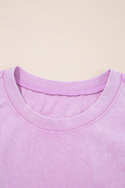 Phalaenopsis Mineral Wash Patched Chest Pocket Casual Tank Top